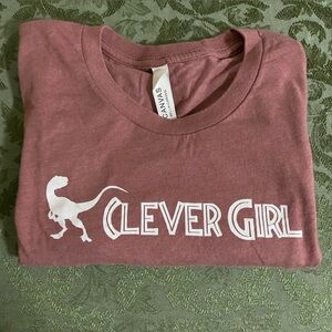 3/$20 90s Nostalgia Jurassic Park Tee Mauve Bella Organic S